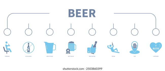 beer banner web icon vector illustration concept