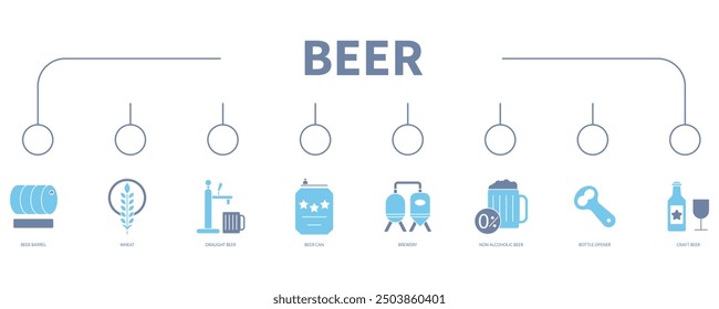 beer banner web icon vector illustration concept