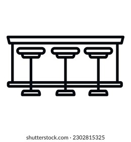 Beer bar icon outline vector. Cafe pub. Food desk