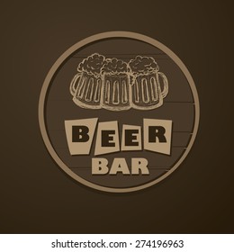 beer bar logo. sample design. vintage style, template