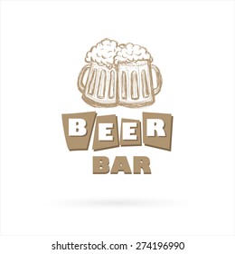 beer bar logo. sample design. vintage style, template