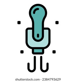 Beer bar tap icon outline vector. Brewery process. Tank drink color flat