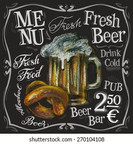 beer bar vector logo design template. alcoholic drink or menu board icon.