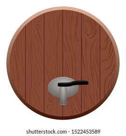 Beer barrel cap over a white background - Vectot