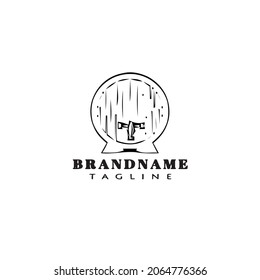 beer barrel cartoon logo icon design template black modern isolated vector illustration