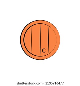 beer Barrel colored sketch style icon. Element of beer icon for mobile concept and web apps. Hand drawn beer Barrel icon can be used for web and mobile on white background