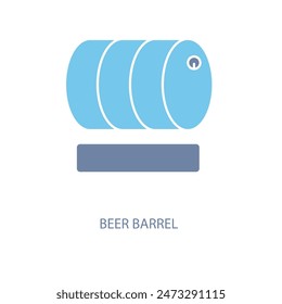 beer barrel concept line icon. Simple element illustration. beer barrel concept outline symbol design.