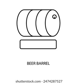 beer barrel concept line icon. Simple element illustration. beer barrel concept outline symbol design.