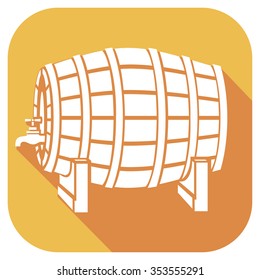 beer barrel flat icon 