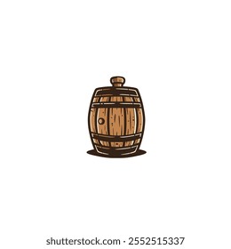 A beer barrel flat vector design