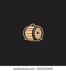 A beer barrel flat vector design