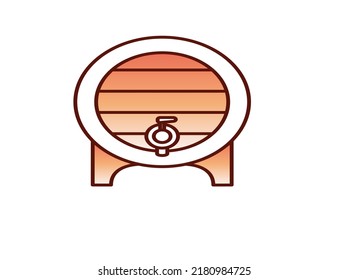 Beer Barrel Gradient Style Icon.eps