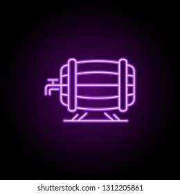 beer Barrel icon. Elements of Food and drink in neon style icons. Simple icon for websites, web design, mobile app, info graphics