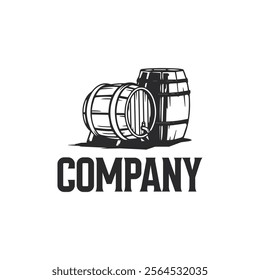 Beer barrel icon in flat style. Alcohol drink vector illustration on white isolated background. Brewery business concept.