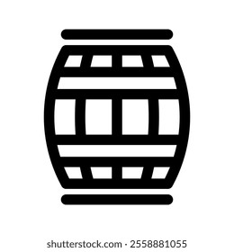 Beer barrel icon isolated on white background, beverage, drink, vector illustration