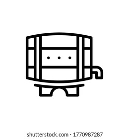 Beer Barrel Icon Logo Vector Isolated. Oktoberfest Set of Icon. Editable Stroke and Pixel Perfect.