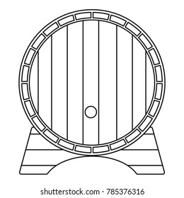 Beer barrel icon. Outline illustration of beer barrel vector icon for web