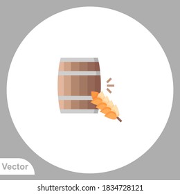 Beer barrel icon sign vector,Symbol, logo illustration for web and mobile
