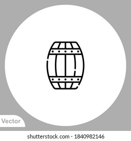 Beer barrel icon sign vector,Symbol, logo illustration for web and mobile