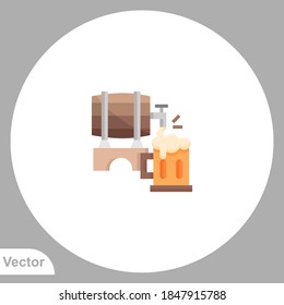 Beer barrel icon sign vector,Symbol, logo illustration for web and mobile
