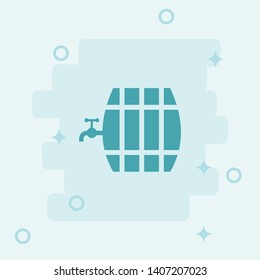 Beer Barrel Icon. Simple icon, blue colored icon illustration.