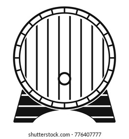 Beer barrel icon. Simple illustration of beer barrel vector icon for web