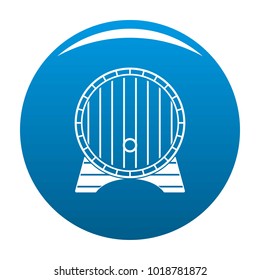 Beer barrel icon vector blue circle isolated on white background 