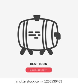 beer barrel icon vector. Barrel symbol.