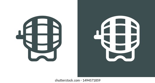 Beer Barrel Illustration Icon Vector