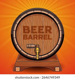 Ilustração do barril de cerveja para o festival oktoberfest