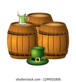 beer barrel and leprechaun hat
