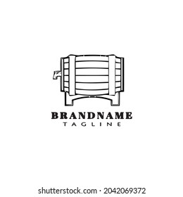 diseño de icono de logotipo de barril de cerveza ilustración vectorial moderna