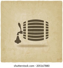 beer barrel old background