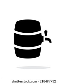 Beer barrel simple icon on white background. Vector illustration.