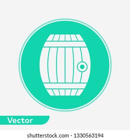 Beer barrel vector icon sign symbol