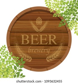 beer barrel vector illustration.