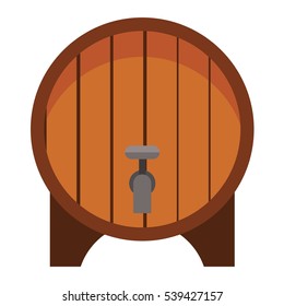 Beer barrel vector illustration.