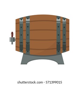 Beer barrel vector illustration.