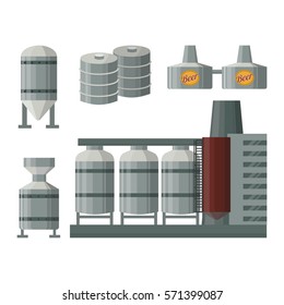 Beer barrel vector illustration.