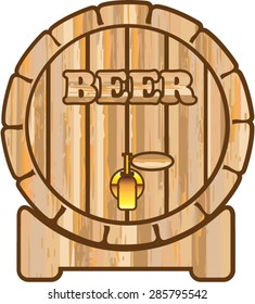 Beer barrel vector isolated