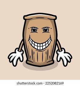 beer barrels vector illustration. cute illustration of beer barrels