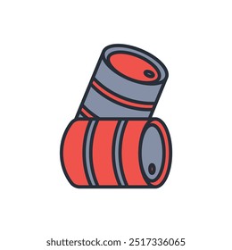 beer barrelsicon. vector.Editable stroke.linear style sign for use web design,logo.Symbol illustration.