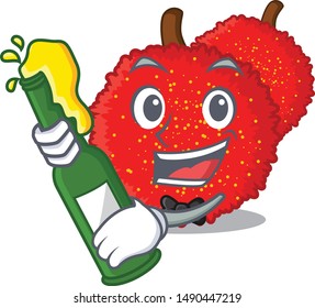 With beer bayberry isolated with in the cartoon