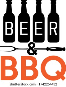 Beer & BBQ Quote. Beer Vector