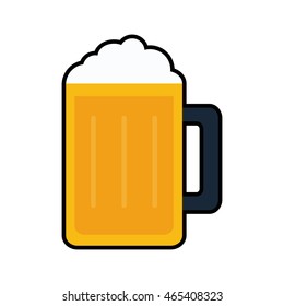 beer beverage drink alcohol icon. Isolated and flat illustration. Vector graphic