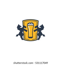 Beer Beverage Vector Logo Design Element