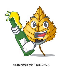 With beer birch leaves next the cartoon tree
