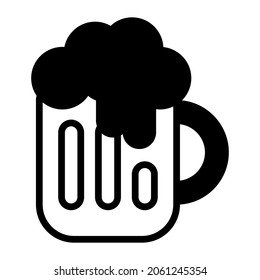 beer black filled outline icon, Merry Christmas and Happy New Year icons for web and mobile design.