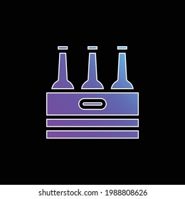Beer blue gradient vector icon