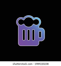 Beer blue gradient vector icon